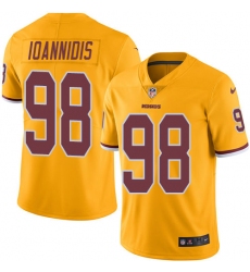 Nike Redskins #98 Matt Ioannidis Gold Men Stitched NFL Limited Rush Jersey