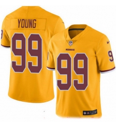 Nike Redskins 99 Chase Young Gold Men Stitched NFL Limited Rush Jersey
