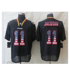 Nike Washington RedSkins 11 DeSean Jackson Black Elite USA Flag Fashion NFL Jersey