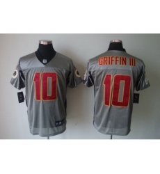 Nike Washington Redskins 10 Robert Griffin III Grey Elite Shadow NFL Jersey