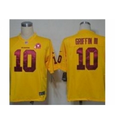 Nike Washington Redskins 10 Robert Griffin III Yellow Elite 80TH Patch NFL Jersey