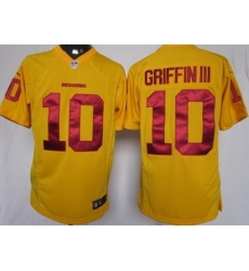 Nike Washington Redskins 10 Robert Griffin III Yellow Game NFL Jersey