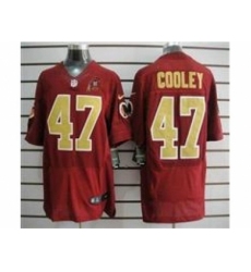 Nike Washington Redskins 47 Chris Cooley Red Elite 80TH Patch Gold Number NFL Jersey