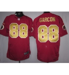 Nike Washington Redskins 88 Pierre Garcon Red Elite Gold Number NFL Jersey