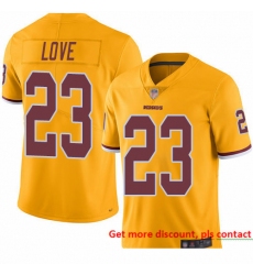 Redskins 23 Bryce Love Gold Men Stitched Football Limited Rush Jersey