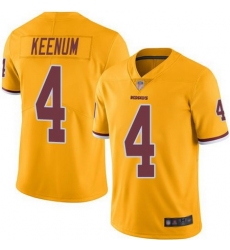 Redskins 4 Case Keenum Color Rush Gold Limited Jersey