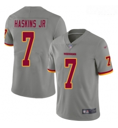 Redskins 7 Dwayne Haskins Jr Gray Men Stitched Football Limited Inverted Legend Jersey