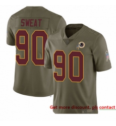 Redskins 90 Montez Sweat Olive Men Stitched Football Limited 2017 Salute To Service Jersey