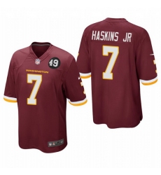 Washington Redskins 7 Dwayne Haskins Jr Men Nike Burgundy Bobby Mitchell Uniform Patch NFL Game Jersey