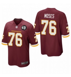 Washington Redskins 76 Morgan Moses Men Nike Burgundy Bobby Mitchell Uniform Patch NFL Game Jersey