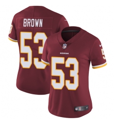 Nike Redskins #53 Zach Brown Burgundy Red Team Color Womens Stitched NFL Vapor Untouchable Limited Jersey