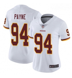 Redskins #94 Da 27Ron Payne White Women Stitched Football Vapor Untouchable Limited Jersey
