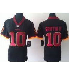 Women Nike Washington Redskins 10# Robert Griffin III Black NFL Jerseys