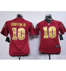 Women Nike Washington Redskins #10 Robert Griffin III Red 80th NFL Jerseys