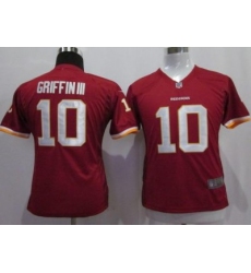 Women Nike Washington Redskins #10 Robert Griffin III Red Nike NFL Jerseys