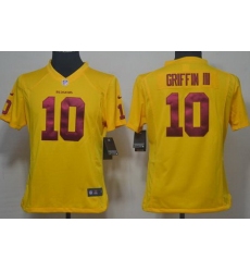 Women Nike Washington Redskins 10# Robert Griffin III Yellow Nike NFL Jerseys