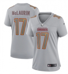 Women Washington Commanders 17 Terry McLaurin Grey Atmosphere Fashion Stitched Game Jersey