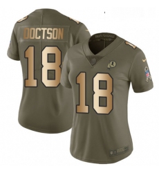 Womens Nike Washington Redskins 18 Josh Doctson Limited OliveGold 2017 Salute to Service NFL Jersey