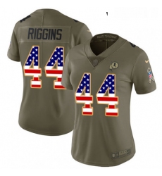 Womens Nike Washington Redskins 44 John Riggins Limited OliveUSA Flag 2017 Salute to Service NFL Jersey