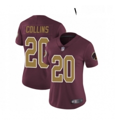 Womens Washington Redskins 20 Landon Collins Burgundy Red Gold Number Alternate 80TH Anniversary Vapor Untouchable Limited Player Football Jersey