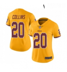 Womens Washington Redskins 20 Landon Collins Limited Gold Rush Vapor Untouchable Football Jersey