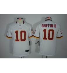 Youth Nike Washington Redskins #10 Robert Griffin III White Limited Jerseys