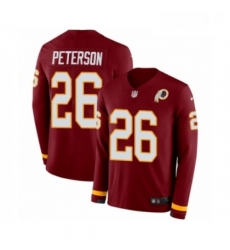 Youth Nike Washington Redskins 26 Adrian Peterson Limited Burgundy Therma Long Sleeve NFL Jersey