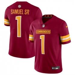 Youth Washington Commanders 1 Deebo Samuel Sr Burgundy 2025 Vapor Limited Stitched Football Jersey