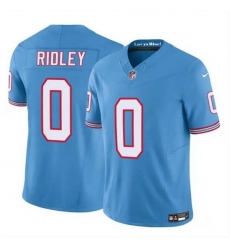 Men Tennessee Titans 0 Calvin Ridley Blue 2023 F U S E  Throwback Limited Stitched Football Jersey