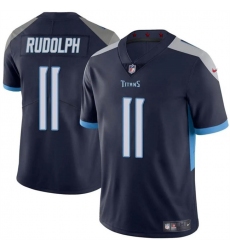 Men Tennessee Titans 11 Mason Rudolph Navy Vapor Limited Stitched Football Jersey