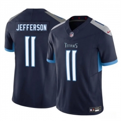 Men Tennessee Titans 11 Van Jefferson Navy 2025 F U S E  Vapor Limited Stitched Football Jersey