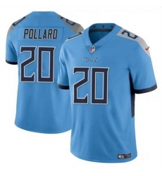 Men Tennessee Titans 20 Tony Pollard Blue Vapor Limited Stitched Football Jersey