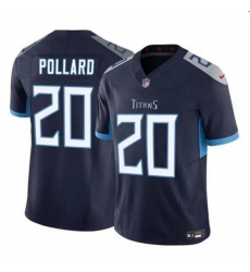 Men Tennessee Titans 20 Tony Pollard Navy 2023 F U S E  Vapor Limited Stitched Football Jersey