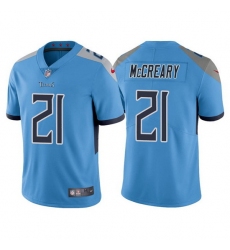 Men Tennessee Titans 21 Roger McCreary Blue Vapor Untouchable Stitched jersey