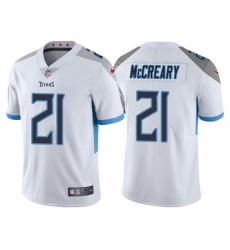 Men Tennessee Titans 21 Roger McCreary White Vapor Untouchable Stitched jersey