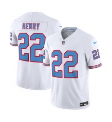 Men Tennessee Titans 22 Derrick Henry White 2023 F U S E  Vapor Limited Throwback Stitched Football Jersey