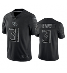 Men Tennessee Titans 31 Kevin Byard Black Reflective Limited Stitched Football Jersey