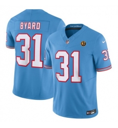 Men Tennessee Titans 31 Kevin Byard Blue 2023 F U S E  Throwback With John Madden Patch Vapor Limited Stitched Football Jersey