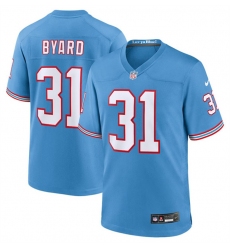 Men Tennessee Titans 31 Kevin Byard Light Blue Throwback Player Stitched Game Jersey