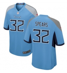 Men Tennessee Titans 32 Tyjae Spears Light Blue Stitched Game Football Jersey