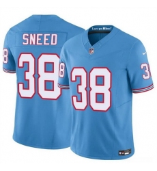 Men Tennessee Titans 38 L Jarius Sneed Blue 2024 F U S E  Throwback Vapor Limited Stitched Football Jersey