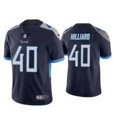 Men Tennessee Titans 40 Dontrell Hilliard Navy Vapor Untouchable Stitched Jersey