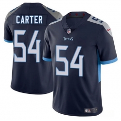 Men Tennessee Titans 54 Lorenzo Carter Navy 2025 Vapor Untouchable Stitched Jersey