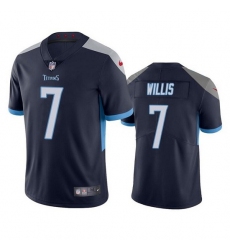 Men Tennessee Titans 7 Malik Willis Navy Vapor Untouchable Stitched jersey