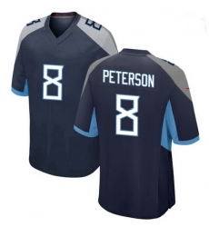 Men Tennessee Titans 8 Adrian Peterson navy Vapor Limited Jersey