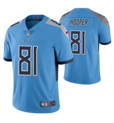 Men Tennessee Titans 81 Austin Hooper Blue Vapor Untouchable Stitched Jersey