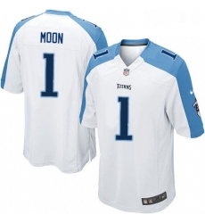 Mens Nike Tennessee Titans 1 Warren Moon Game White NFL Jersey