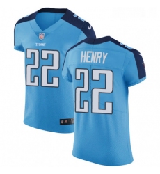 Mens Nike Tennessee Titans 22 Derrick Henry Light Blue Team Color Vapor Untouchable Elite Player NFL Jersey