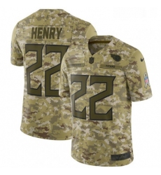 Mens Nike Tennessee Titans 22 Derrick Henry Limited Camo 2018 Salute to Service NFL Jersey
