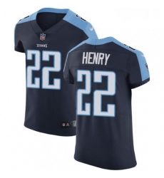 Mens Nike Tennessee Titans 22 Derrick Henry Navy Blue Alternate Vapor Untouchable Elite Player NFL Jersey